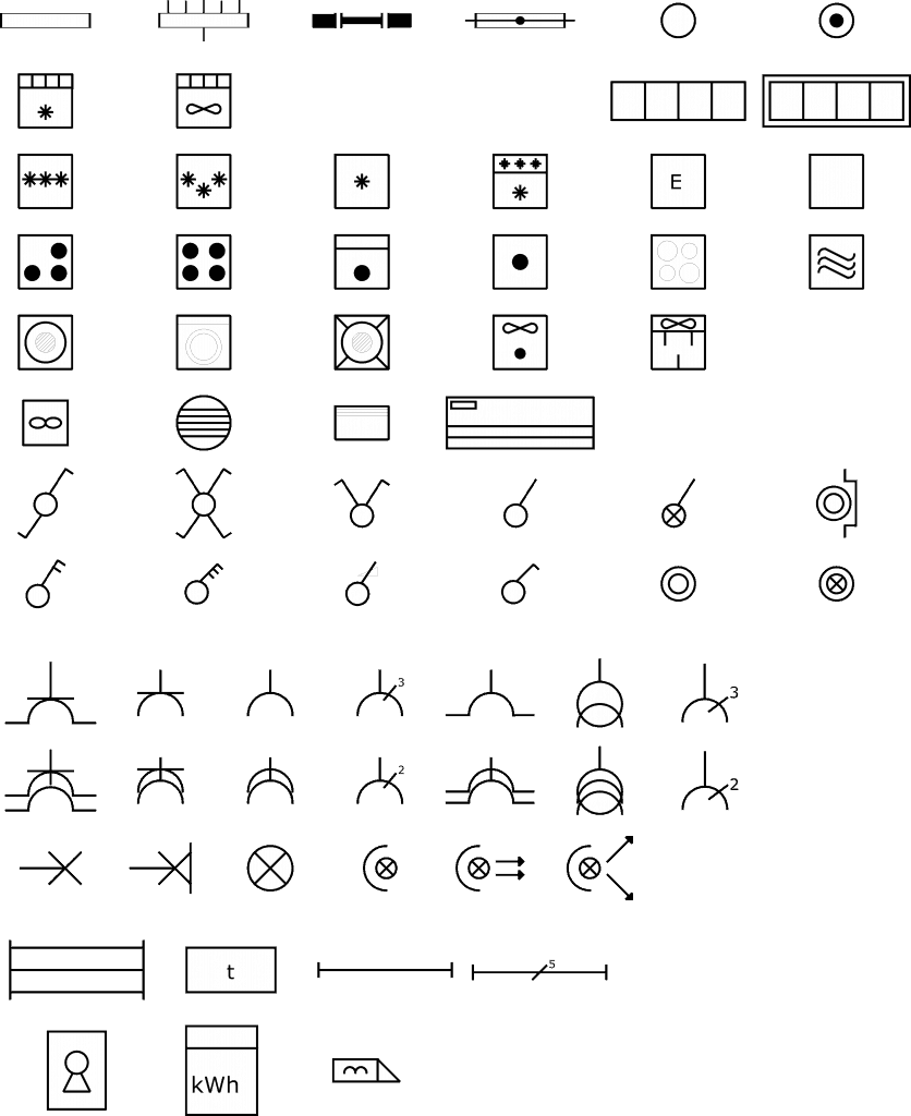 elektrisch schema huisinstallatie symbolen elektriciteit
